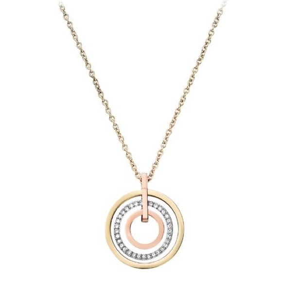 Michael Kors Jewelry - SOLD ‼️ MK concentric circle Pendant Tri color
